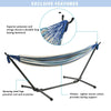 Hammock With Frame Height Adjustable Suitable For Outdoor Garden Patio Relax UK