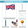 25FT Aluminium Sectional Flagpole Kit Outdoor Garden Telescopic Flag Pole + Flag