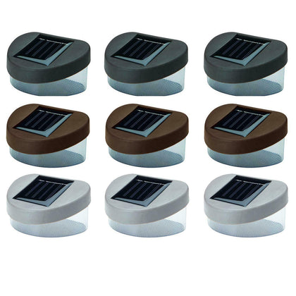 SOLAR POWERED OUTDOOR LED FENCE WALL DOOR STEP PATIO GARDEN SECURITY LIGHTING