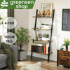 Industrial Ladder Shelves Wall Leaning Shelf Rack 4 Tier Storage Shelving Unit