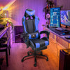 JL Comfurni Racing Gaming Home Office Chair Swivel Sports Computer Desk Recliner