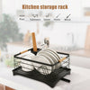 1 Tier Large Dish Drainer Rack Kitchen Draining Cutlery Holder+Chopstick Holder