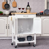 Kitchen Storage Trolley Cart Rolling Wheels Shelves Cupboard W/ Drawer