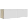 TV Cabinet TV Stand Unit Wall Mounted Floating Cupboard 2 Compartments Furniture