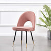 1/2/4/6 Velvet Dining Chairs Set Padded Seat Metal Leg Kitchen Home Office Chair