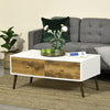 Coffee Table 4 Drawers for Living Room Reception Room Functional Table, Natural