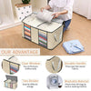 4Pcs Underbed Clothes Storage Bags Zipped Organizer Wardrobe Cube Closet Boxes