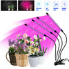 2/4 Head LED Plants Grow Light for Indoor UV Veg Growing Lamp+USB 360 Degree