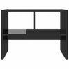 Living Room Modern Side Table High Gloss Black 60x40x45 cm Chipboard