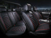 Black Deluxe Car Seats Covers Pu Leather Universal Protector Full Set Front