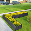 Metal Raised Bed Vegetable Flower Planter Outdoor Garden Growing Box Landscape