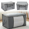 Large Clothes Storage Boxes Bags Ziped Organizer Wardrobe Cube Closet Container