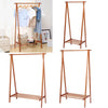 Large Wooden Clothes Rail Rack Garment Dress Hanging Display Stand Storage Shelf