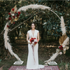 Metal Wedding Arch Frame Moongate Garden Party Standing Backdrop Flower Display