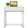 Small White Computer Desk with Drawer Laptop PC Table Home Office Workstation