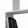S-Shape Bookshelf White Wooden Office Divider Display Shelves Storage Furniture
