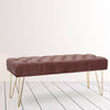 Velvet Padded Bench 2-3 Seater Long Stool Dining Room Hallway Bench Hairpin Legs