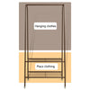 Clothes Rail Rack Garment Dress Hanging Display Stand Shoe Storage Shelf