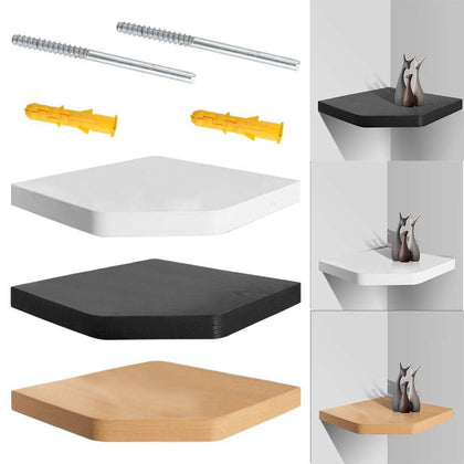 New Multi-Colored Floating Corner Shelf Storage Display Bookcase Home Decor