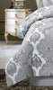 Jacquard Bedspread 3 Piece Heavy Quilted Comforter Set Floral Pattern Bed Throw