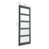 Modern Barn Door 3ft Wood &Glass Interior Door for Sliding Barn Door Rail System