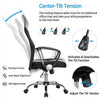 Office Desk Chair Home Computer Chair Leather with Wheels and Back Support Grey