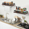 2 Kitchen Bathroom Floating Wall Shelves Storage Shelf w/ Removable Towel Holder