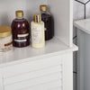 165cm Freestanding Slimline Bathroom Storage Cabinet w/ 6 Shelves Cupboard White