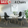 4 Sets of Retro Wood Style Eiffel Dining Chairs Office Computer Desk Seat NEW