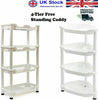 4 TIER CORNER CABINET SHOWER CADDY BATHROOM STORAGE RACK SHELF ORGANISER WHITE