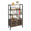 Storage Cabinet Bookcase Bookshelf Doors Shelving Display Unit Small Organiser