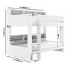 White Bunk Bed with Storage Shelves - Aire AIR001