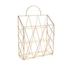 Magazine Newspaper Wire Basket Wall Mounted Post Storage Rack Organizer Office