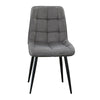 Set of 2 Blue Grey Velvet Dining Chairs Dinning Kitchen Room Metal Leg Padded