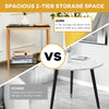 2-Tier Console Table Sofa Side Table Narrow End Table Hall Desk Storage Shelf