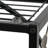 C Shaped Side Table Snack Coffee End Table for Living Room, Slides Up to Sofa