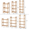 3/4/5 Tier Bamboo Wood Bookshelf Stand Storage Rack Shelving Unit Display Holder