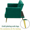 Green Velvet Sofa Bed With Rose/Golden Legs Elegant Sofa bed