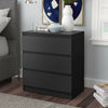 White / Black Chest of Drawers Bedside Table Nightstand 3 Drawer Cabinet Bedroom