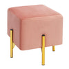 Retro Storage Ottoman Stool Box Upholstered Footstool Velvet Pouffe Padded Chair