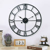 Large Wall Clock Roman Numerals Indoor Giant Open Face Metal 40CM Round Modern