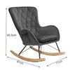 Fabric Padded Rocking Chair Comfy Relaxing Rocker Lounge Armchair Home Furniture