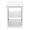 Wooden White Bedside Table Cabinet Small Side End Table Nightstand Storage Shelf