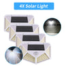 4X 100 LED Solar Powered PIR Motion Sensor solar wall lights Garden light