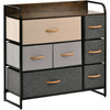 Bedside Cabinet Storage Unit Chest Of 7 Drawers Steel Frame Non-woven fabric