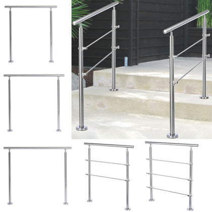 Stainless Steel Hand Rail Balustrade 0-3 Cross Bar Home Garden Safety Stair Rail