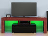 Modern TV Unit Cabinet Stand High Gloss Door and Matt 130cm with RGB LED Light