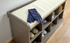 Kempton Shoe Cabinet Bench Only Or Matching Wall Rack With Hooks Optional - Grey