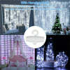 300 LED Curtain Fairy Lights Indoor/Outdoor Wedding Party Garden Decor
