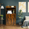 Industrial Storage Bookcase Wooden Diplay Cabinet Cupboard with Adjustable Shelf
